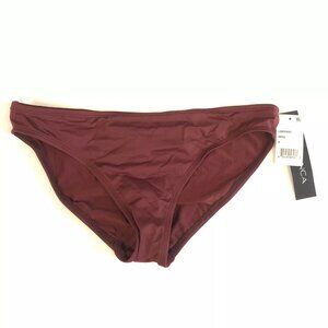 La Blanca, Women’s Island Goddess Solid Hipster Burgundy Bikini Bottom, Size 8